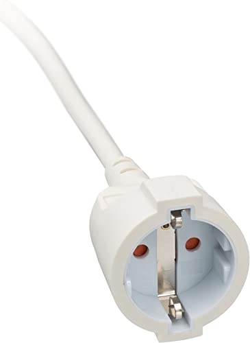 Brennenstuhl Qualitäts-Kunststoff-Verlängerungskabel mit Flachstecker (Verlängerungskabel flach für innen mit 10m Kabel) weiß