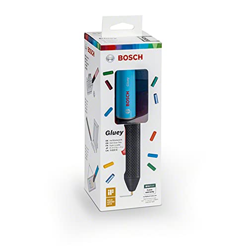 Bosch Akku Heißklebestift Gluey Lagoon Blue (mit 20 Klebesticks, im Karton) blau