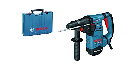 Bosch Professional Bohrhammer GBH 3-28 DRE (SDS Plus, inkl. Zusatzhandgriff, Tiefenanschlag 210 mm, Fetttube, Maschinentuch, im Handwerkerkoffer)