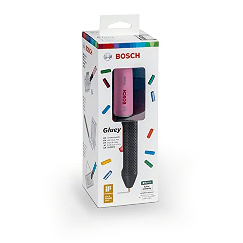 Bosch Akku Heißklebestift Gluey Cupcake Pink (mit 20 Klebesticks, im Karton) rosa