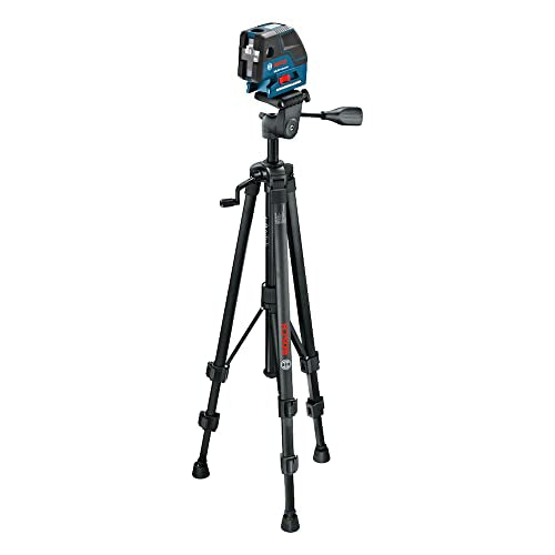 Bosch Professional 0601096B00 Stativ für Laser und Nivellier BT 150 (Höhe: 55 - 157 cm, Gewinde: 1/4"), Schwarz, 10,8 cm*58,8 cm*11,6 cm
