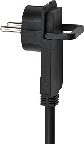 Brennenstuhl Qualitäts-Kunststoff-Verlängerungskabel mit Flachstecker (Verlängerungskabel flach für innen mit 5m Kabel) schwarz