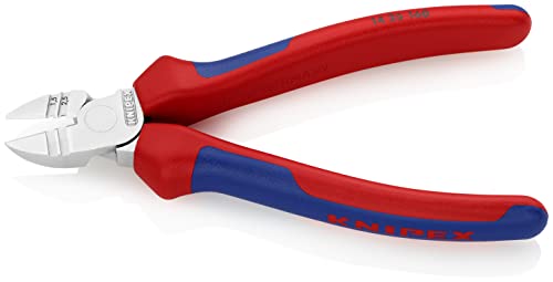 Knipex Abisolier-Seitenschneider verchromt, mit Mehrkomponenten-Hüllen 160 mm 14 25 160