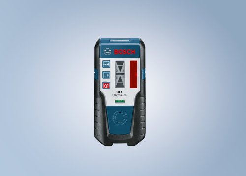 Bosch Professional Laser-Empfänger LR 1 (roter Strahl, 1x 9-V-Batterie, Halterung, Reichweite: 0–200 m)