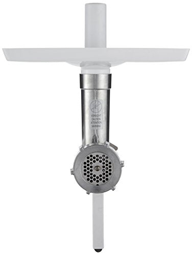 Bosch Fleischwolf MUZ6FW4, Fleischwolf-Aufsatz, Stopfer, Edelstahl Loch-Scheibe 4,5 mm, auch für Fisch und Gemüse, robust, passend für MUM6 Küchenmaschine, Weiß