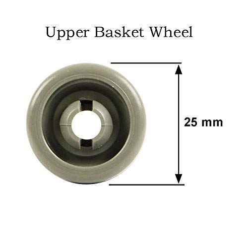 2 X 8 Korbrollen Geschirrspüler Compatibel mit Zanussi Spülmaschine ZDI110X ZDI6053W ZDI101