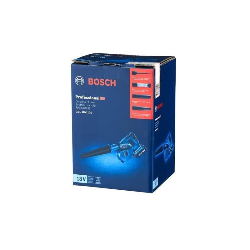 Bosch Professional 18V System Akku Gebläse GBL 18V-120 (bis zu 270 Km/h Luftstromgeschwindigkeit, ohne Akkus und Ladegerät, im Karton)