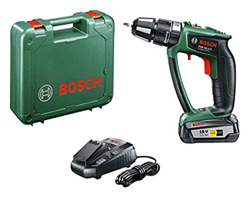 Bosch Akku Schlagbohrschrauber PSB 18 LI-2 Ergonomic (1 Akku, 18 Volt System, bürstenloser Motor, im Koffer)