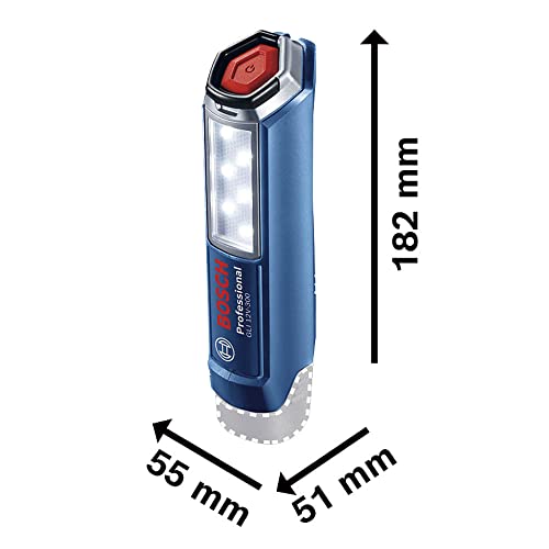 Bosch Professional 12V System Akku LED Lampe GLI 12V-300 (300 Lumen, ohne Akkus und Ladegerät, im Karton)