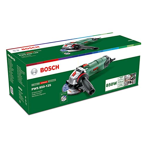 Bosch Winkelschleifer PWS 850-125 (850 W, Anti-Vibrationshandgriff, Scheiben-Ø: 125 mm, im Karton)