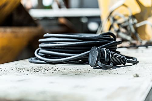 Brennenstuhl Qualitäts-Gummi-Verlängerungskabel 25m (IP44, Kabel für außen) schwarz