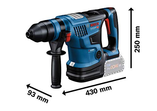 Bosch Professional BITURBO Akku-Bohrhammer GBH 18V-34 CF (mit SDS plus Wechselfutter, 5,8 J, inkl. Bluetooth Modul, 2x8.0 Ah ProCORE18V Akku, Ladegerät GAL 1880 CV, im Handwerkerkoffer)