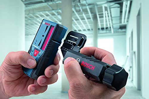 Bosch Professional Laserempfänger LR 7 (roter und grüner Strahl, 2 x AAA Batterien, Reichweite: 5-50 m, Schutztasche) Blau