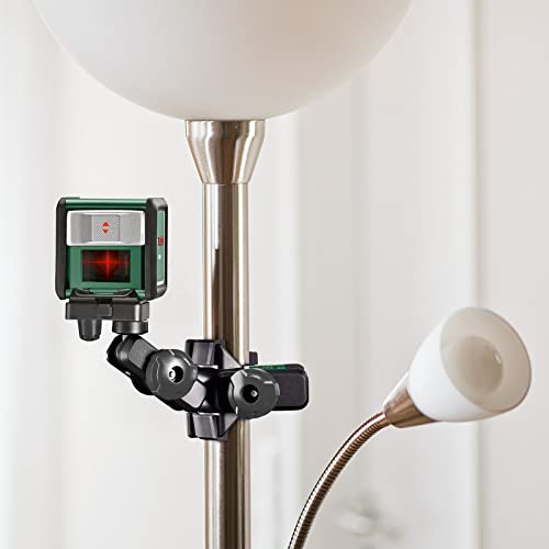 Bosch Kreuzlinienlaser Quigo mit Universalklemme MM 2 (einfaches und präzises Ausrichten mit flexibler Positionierung des Tools dank Klemme)