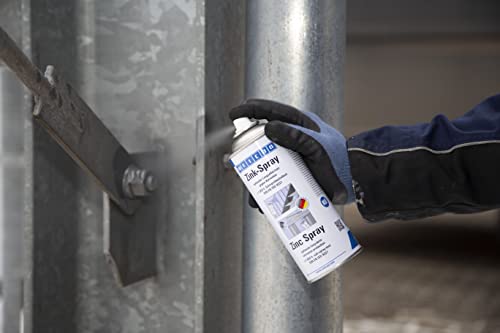 WEICON Zink-Spray 400 ml | Rostschutzfarbe für alle Metalloberflächen |Farbe: leicht angewitterte Feuerverzinkung
