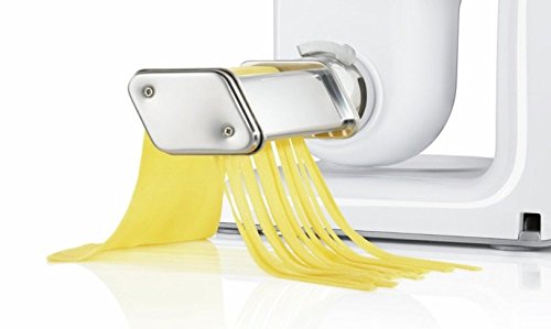 Bosch PastaPassion-Set MUZ5PP1, 2 Pastawalzen für Lasagne in 9 verschiedenen Stärken, Nudelplatten und Tagliatelle, Edelstahl, passend für MUM 5 und MUM Serie 2