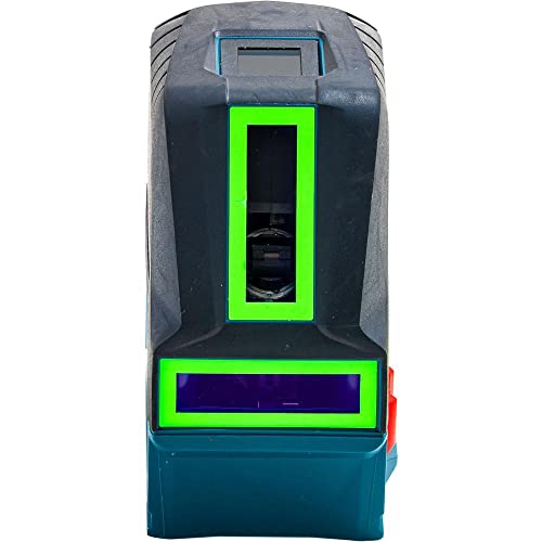 Bosch Professional Kreuzlinienlaser GCL 2-15 G (grüner Laser, Innenbereich, mit Lotpunkten, Arbeitsbereich: 15 m, 3x 1,5 V Batterien, Drehhalterung RM 1, Laserzieltafel, Handwerkerkoffer), Blau