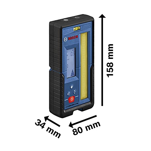 Bosch Professional Rotationslaser-Empfänger LR 45 (roter und grüner Laserstrahl, Empfängerhalterung RB 45, 2 AA-Batterien, Reichweite: bis 300 m Radius)