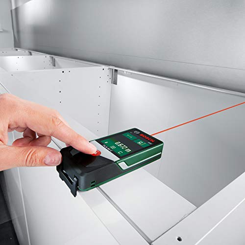 Bosch Laserentfernungsmesser PLR 50 C (Distanz bis 50m präzise messen, Touch-Display, Messfunktionen mit integrierter Hilfe)