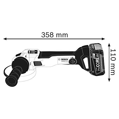 Bosch Professional 18V System Akku Winkelschleifer GWS 18V-10 SC (Scheiben-Ø: 125 mm, inkl. Connectivity-Modul, ohne Akkus und Ladegerät, in L-BOXX)