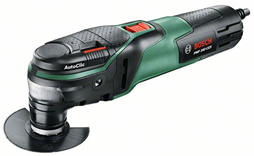 Bosch Multifunktionswerkzeug PMF 350 CES (350 Watt, für Starlock und Starlock Plus Zubehör, im Koffer) Schwarz, Grün