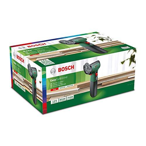 Bosch - EasyCut&Grind Akku-Multifunktionswerkzeug (7,2V 2,0Ah; 2 Trennscheiben, 1 Schleifteller,3x Schleifmittel,1 Transportschutz mit Inbusschlüssel,1 Adapter,1 USB-C-Kabel)50 mm Scheibendurchmesser
