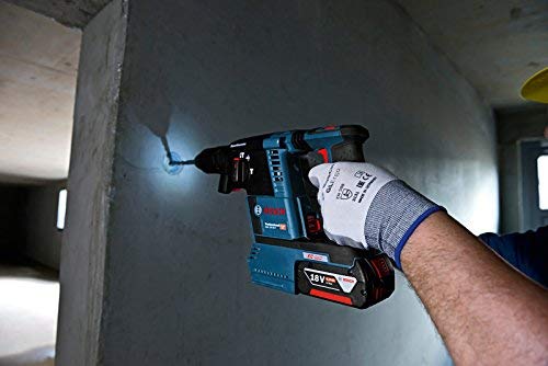 Bosch Professional 18V System Akku Bohrhammer GBH 18 V-26 F (inkl. 2x5.0Ah Akku, Schnellladegerät GAL 1880 CV, Schnellwechselbohrfutter 13 mm, Wechselfutter SDS plus, in L-BOXX 136)