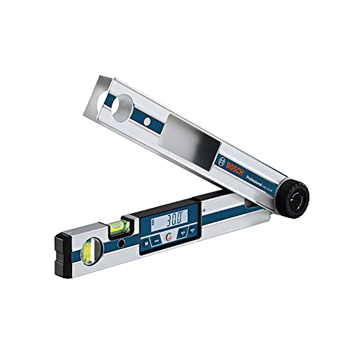 Bosch Professional Digitales Winkelmessgerät GAM 220 MF (Berechnung von Gehrungswinkeln, Schenkellänge: 0 - 220º, Länge: 40 cm)