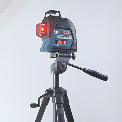 Bosch Professional 0601096B00 Stativ für Laser und Nivellier BT 150 (Höhe: 55 - 157 cm, Gewinde: 1/4"), Schwarz, 10,8 cm*58,8 cm*11,6 cm