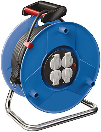 Brennenstuhl Garant Kabeltrommel (25m - Spezialkunststoff, Einsatz im Innenbereich, Made In Germany) blau 2er Pack
