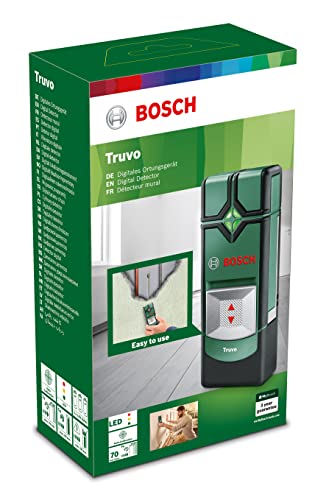 Bosch Ortungsgerät Truvo (Ein-Knopf-Bedienung für einfache Nutzung, Strom & Metall Leitungssucher)