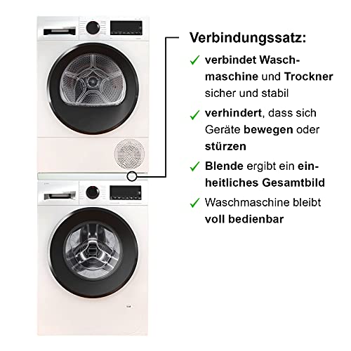 Bosch Verbindungssatz WTZ20410, Ohne Auszug, Zum sicheren Übereinanderstellen von Trockner und Waschmaschine