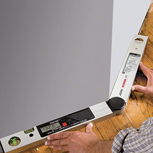 Bosch Professional Digitales Winkelmessgerät GAM 220 MF (Berechnung von Gehrungswinkeln, Schenkellänge: 0 - 220º, Länge: 40 cm)