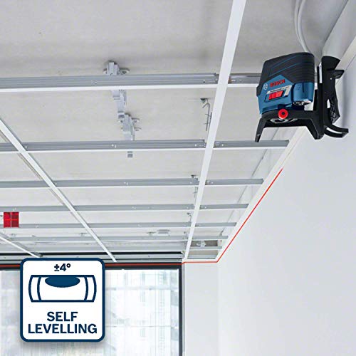 Bosch Professional 12V System Linienlaser GCL 2-50 C (Ohne Akku und Ladegerät, roter Laser, Innenbereich, mit App-Funktion, Halterung, Klammer, Arbeitsbereich: bis 20 m, in L-BOXX)