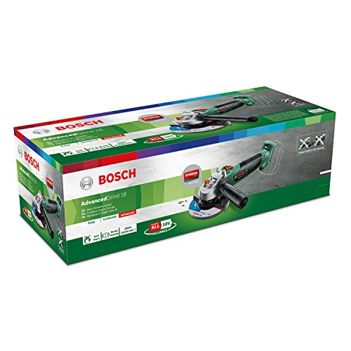 Bosch Winkelschleifer AdvancedGrind 18 (ohne Akku, 18 Volt System, Scheiben-Ø: 125 mm, im Karton), 18 V, Green