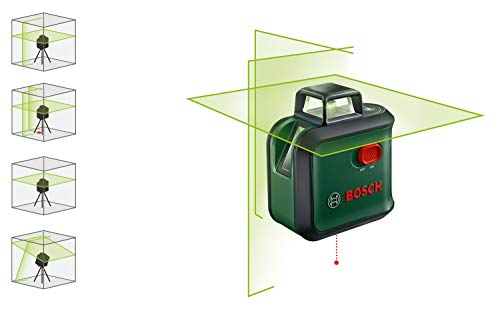 Bosch Kreuzlinienlaser AdvancedLevel 360 (3 Laserlinien inkl. 360° zum Ausrichten im ganzen Raum)