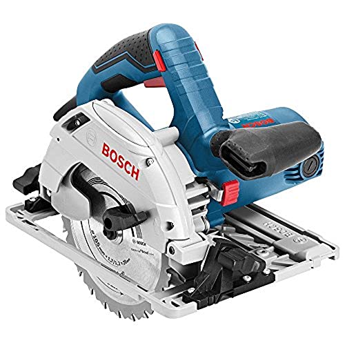 Bosch Professional Handkreissäge GKS 55+ GCE (inkl. Innensechskant, 1xKreissägeblatt for Wood, Parallelanschlag, Vakuumadapter, im Karton)