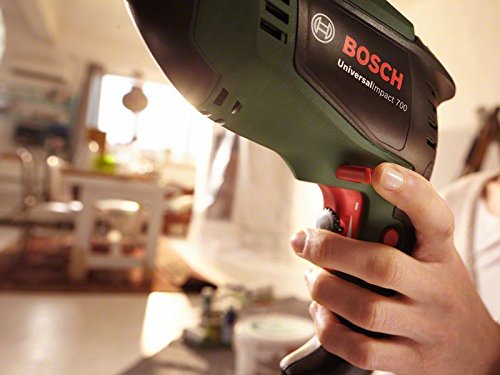 Bosch Schlagbohrmaschine UniversalImpact 700 DA (Bohrassistent, Zusatzhandgriff, Tiefenanschlag, Koffer, 700 Watt)
