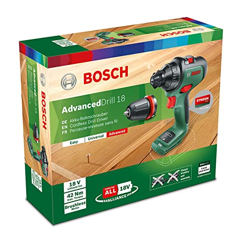 Bosch Akkuschrauber AdvancedDrill 18 (ohne Akku, 18 V, HMI, im Karton)