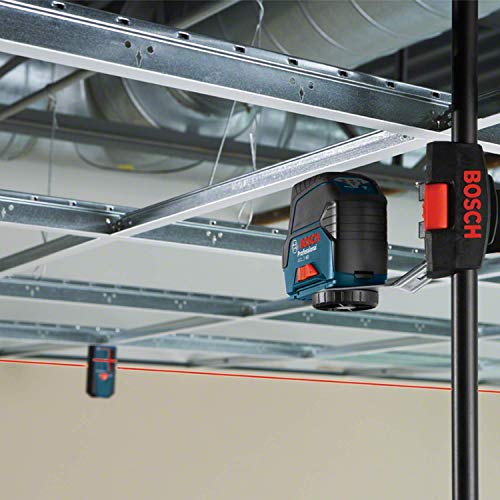 Bosch Professional 12V System Linienlaser GCL 2-50 C (Ohne Akku und Ladegerät, roter Laser, Innenbereich, mit App-Funktion, Halterung, Klammer, Arbeitsbereich: bis 20 m, in L-BOXX)