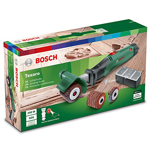 Bosch Schleifroller Texoro (250 Watt, 3 Zubehöre, Zubehörbox, im Karton), Green
