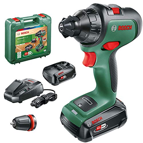 Bosch Akku-Bohrmaschine AdvancedDrill 18 (2 Akkus, 18 Volt System, im Handwerkerkoffer)