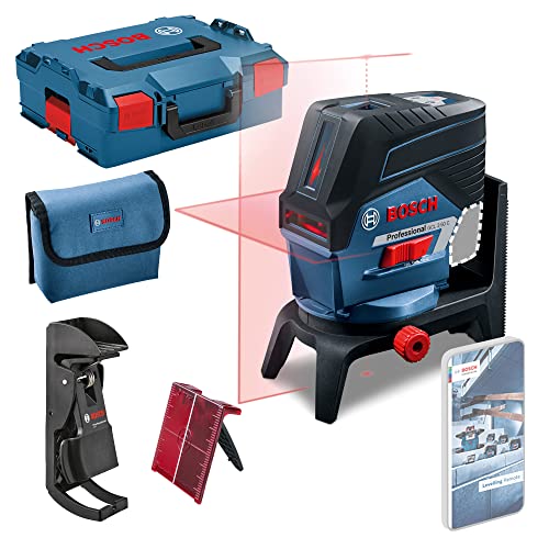Bosch Professional 12V System Linienlaser GCL 2-50 C (Ohne Akku und Ladegerät, roter Laser, Innenbereich, mit App-Funktion, Halterung, Klammer, Arbeitsbereich: bis 20 m, in L-BOXX)