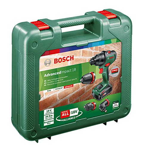 Bosch Schlagbohrschrauber AdvancedImpact 18 (1 Akku, 18 Volt System, mit Zubehörteilen, im Koffer)
