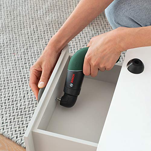 Bosch Akkuschrauber IXO Set (6. Generation, grün, mit IXO-Winkel- und IXO-Exzenteraufsätzen, variable Drehzahlsteuerung, über Mikro-USB-Kabel aufladbar, in Tasche)