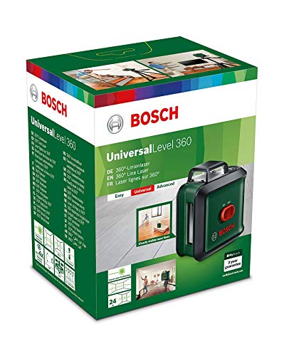Bosch Kreuzlinienlaser UniversalLevel 360 (vertikale + horizintale Laserlinien inkl. 360° zum Ausrichten im ganzen Raum)