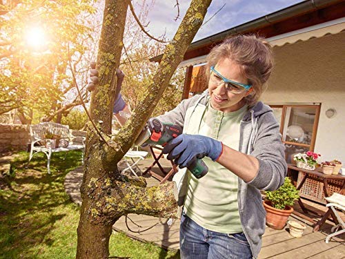 Bosch Home and Garden Akku Säge EasyCut 12 (1 Akku, NanoBlade Technologie, 12 Volt System, im Koffer), Schwarz, Grün, Rot