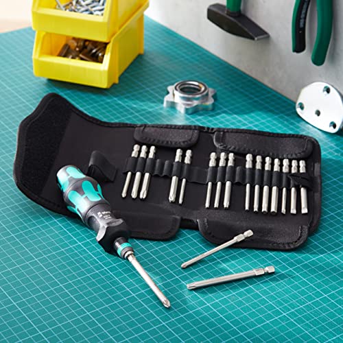 Wera '05057482001 Kraftform Kompakt Turbo 1 Getriebe-Schraubendreher-Satz, 19-teilig