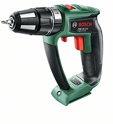 Bosch Akku Schlagbohrschrauber PSB 18 LI-2 Ergonomic (1 Akku, 18 Volt System, bürstenloser Motor, im Koffer)