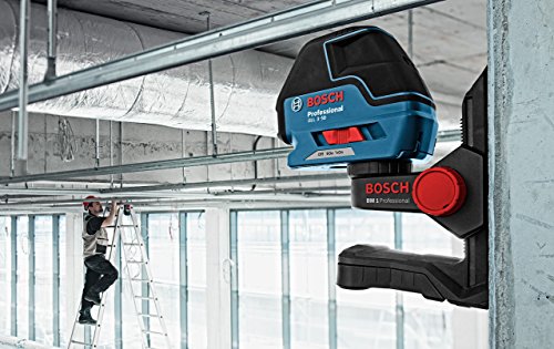 Bosch Professional Linienlaser GLL 3-50 (roter Laser, für innen, Arbeitsbereich: 10 m, 4 x AA-Batterie, Drehstativ, Universalhalterung BM1, L-BOXX)